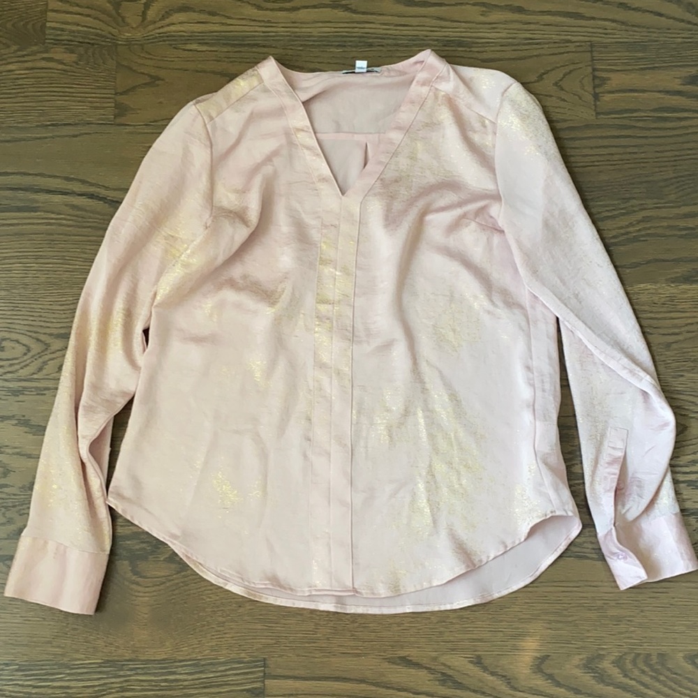 EXPRESS pink and gold blouse